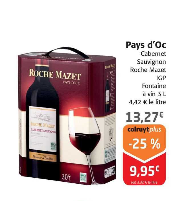 pays d'oc cabernet sauvignon roche mazet igp fontaine