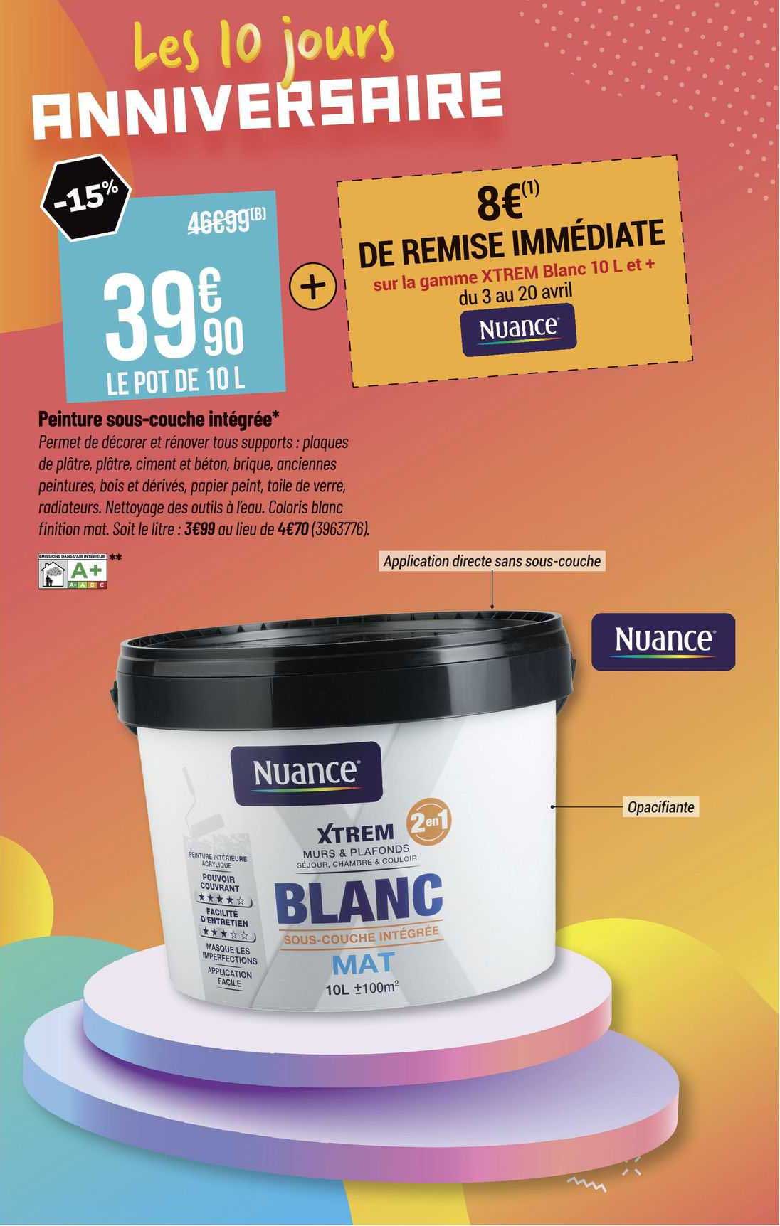 peinture sous-couche intégrée nuance