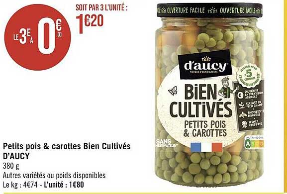 petits pois & carottes bien cultivés d'aucy
