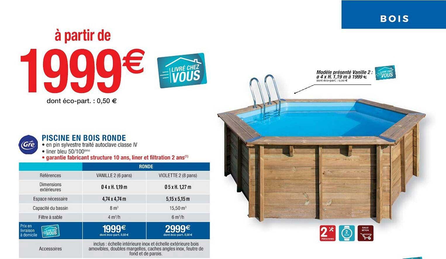 Piscine En Bois Ronde Gré