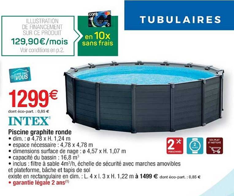 Piscine Graphite Ronde Intex