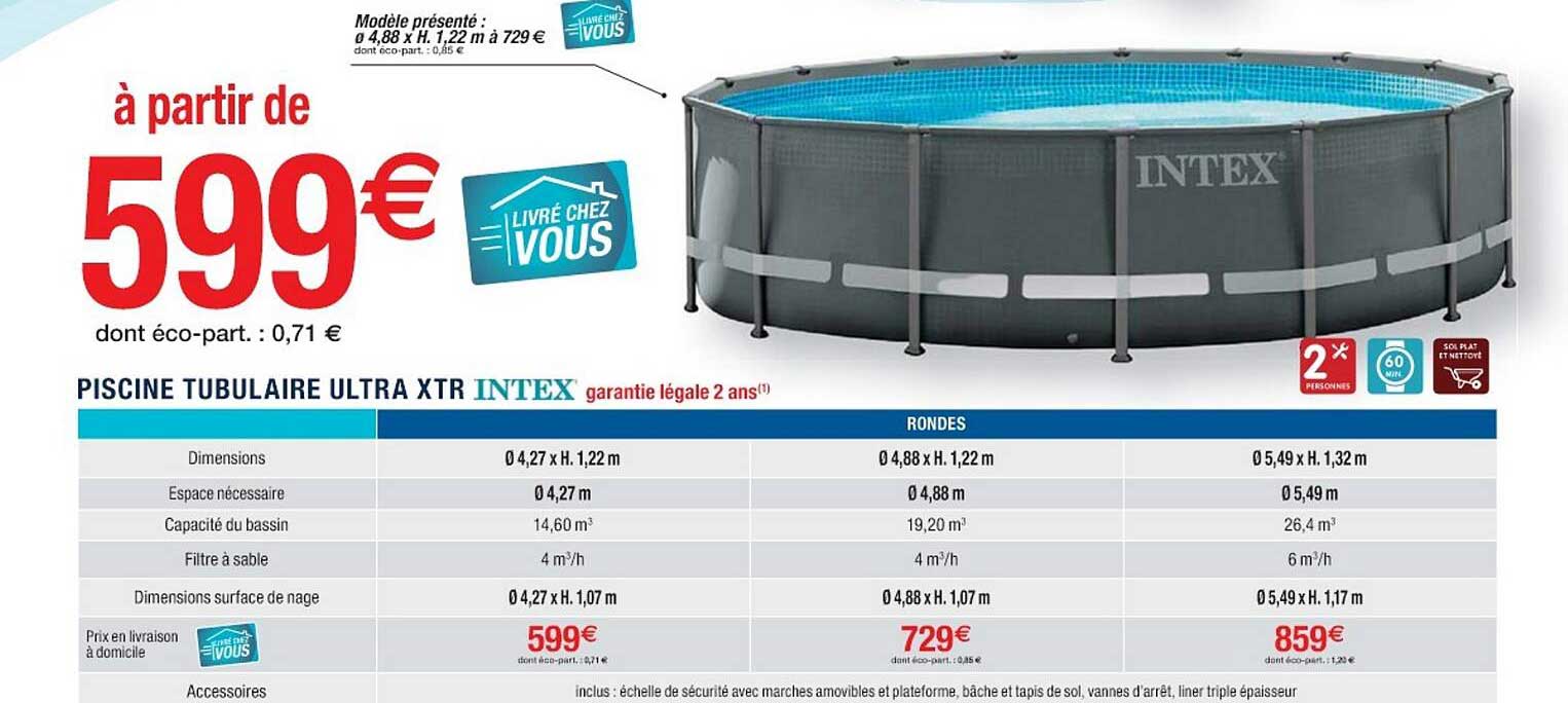 piscine tubulaire ultra xtr intex