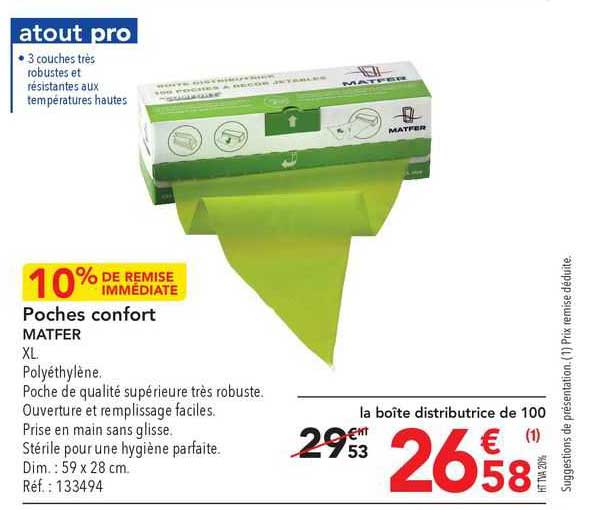 Poches Confort Matfer