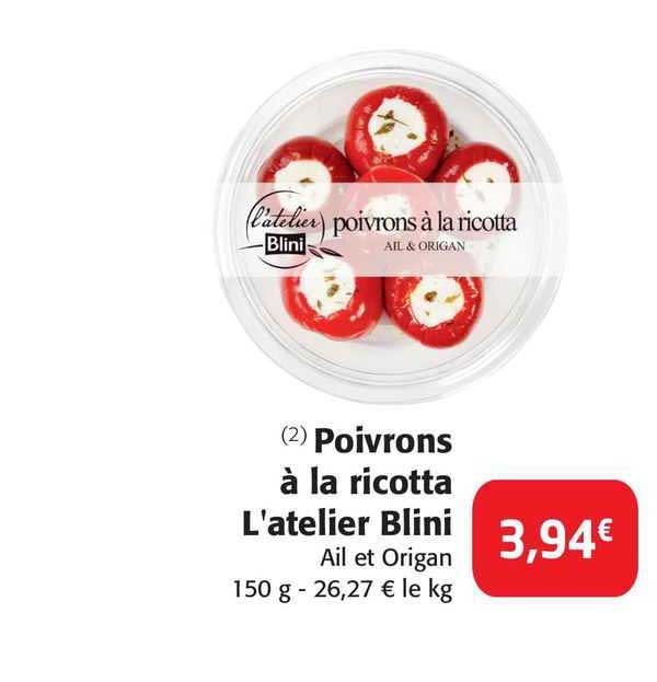poivrons à la ricotta l'atelier blini