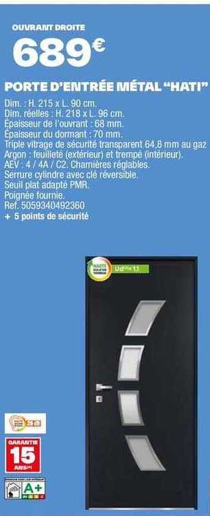 porte d'entrée métal "hati"