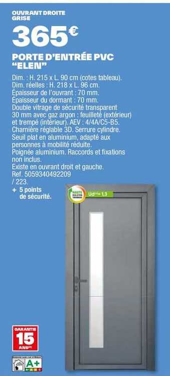 Porte D'entrée Pvc "elem"