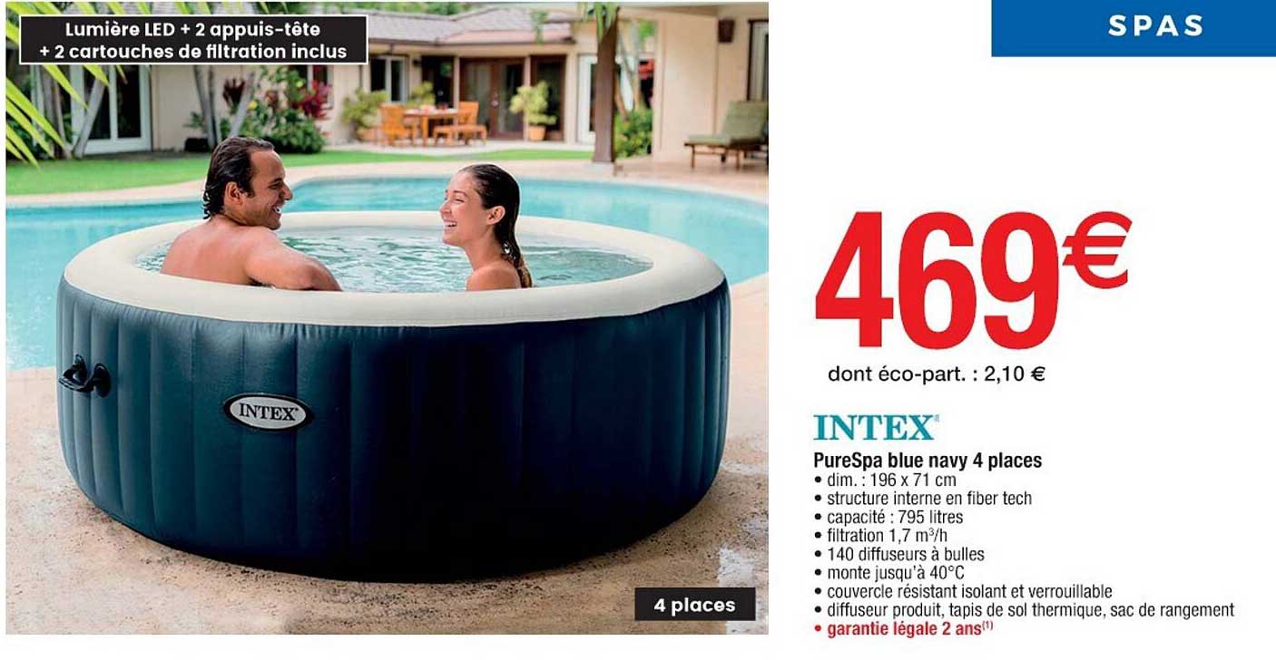 pureSpa blue navy 4 places intex