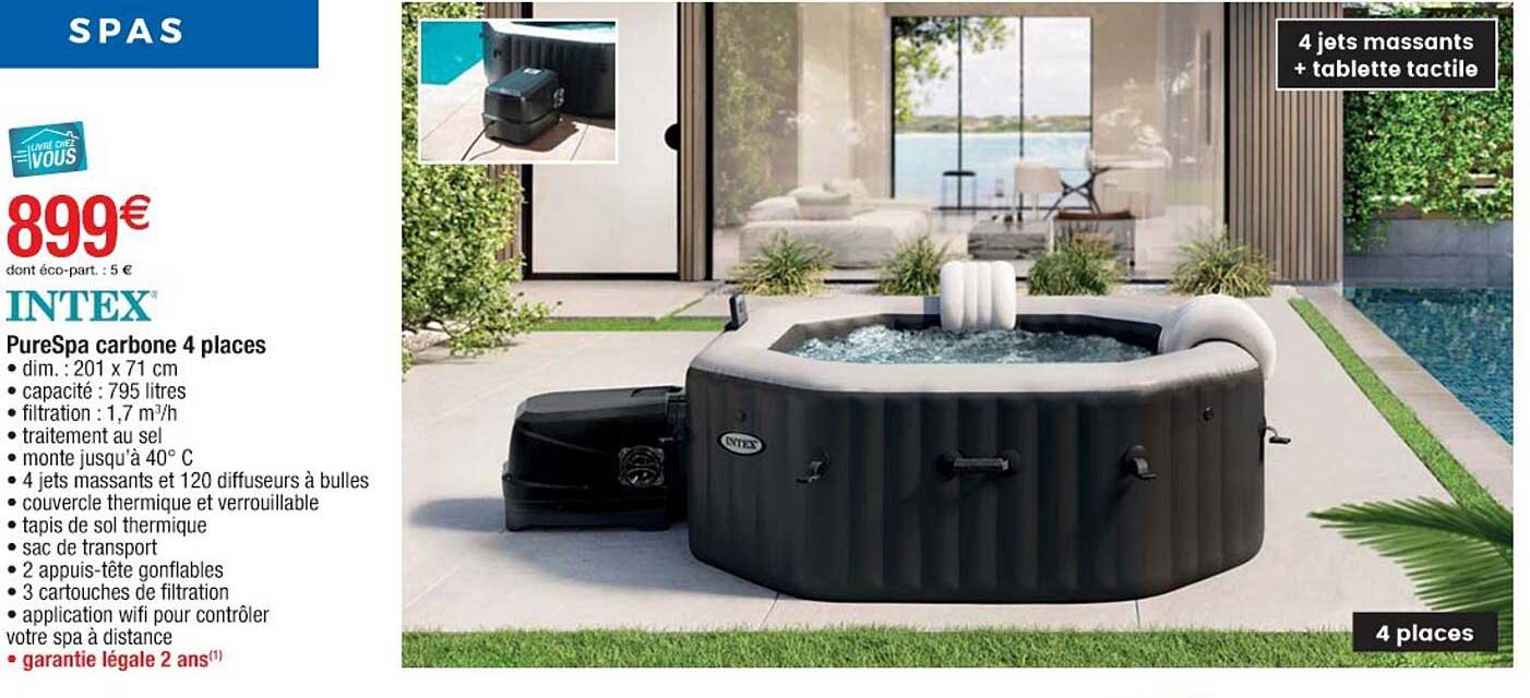 pureSpa carbone 4 places intex