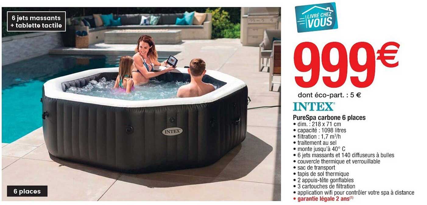 pureSpa carbone 6 places intex