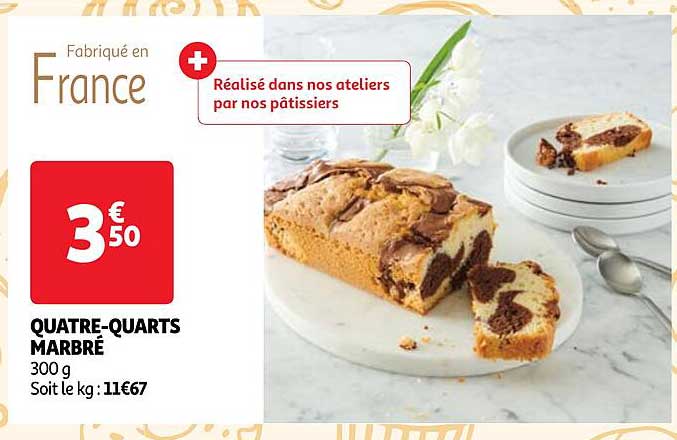 quatre-quarts marbré