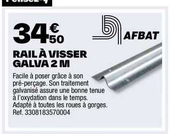 rail à visser galva 2 m afbat