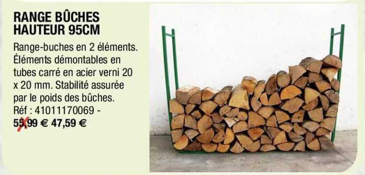 range bûches hauteur 95cm
