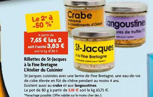 rillettes de st-jacques à la fine bretagne l'atelier du cuisinier