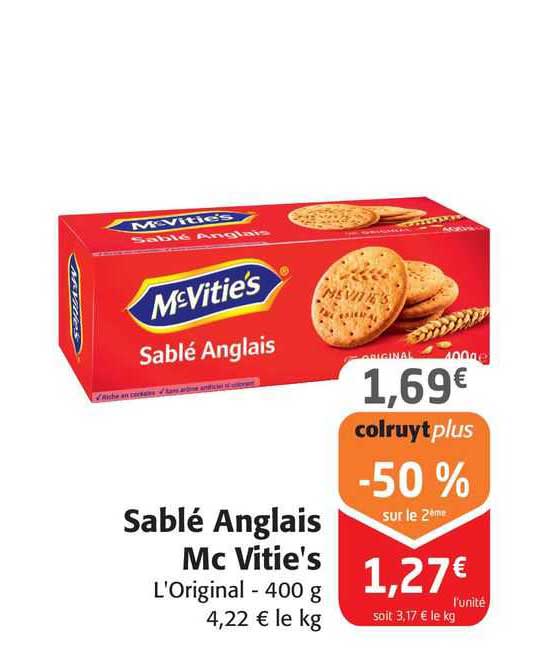 sablé anglais mc vitie's