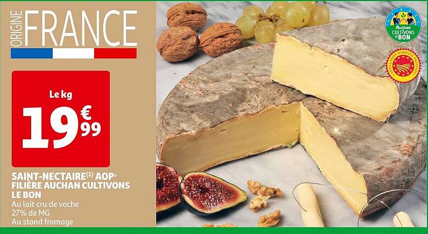 saint-nectaire aop filière auchan cultivons le bon