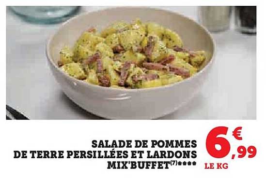salade de pommes de terre persillées et lardons mix'buffet
