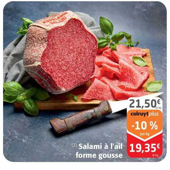 salami à l'ail forme gousse
