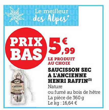 saucisson sec à l'ancienne henri raffin