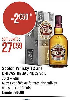 scotch whisky 12 ans chivas regal 40% vol.