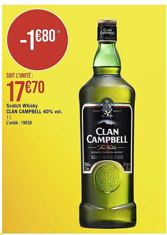 scotch whisky clan campbell 40% vol.