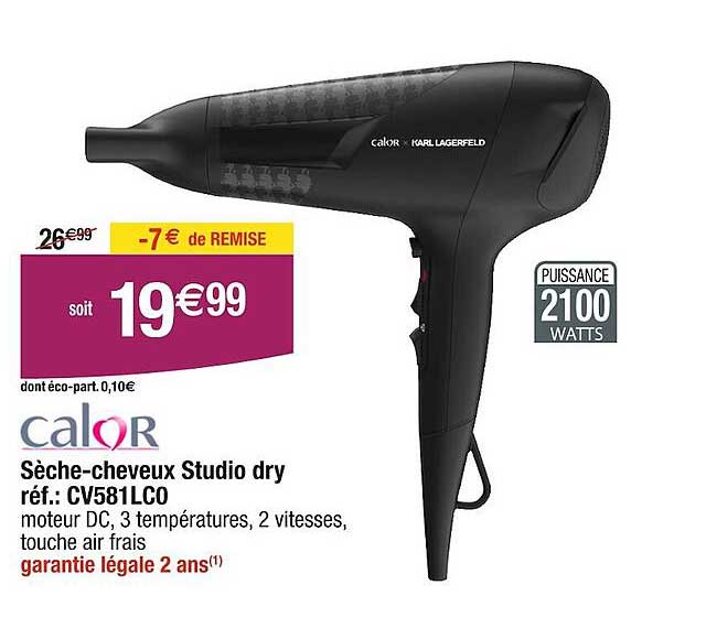 sèche-cheveux studio dry calor
