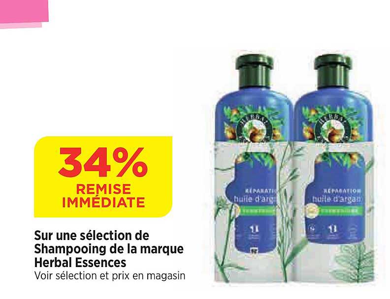 sélection de shampooing de la marque herbal essences