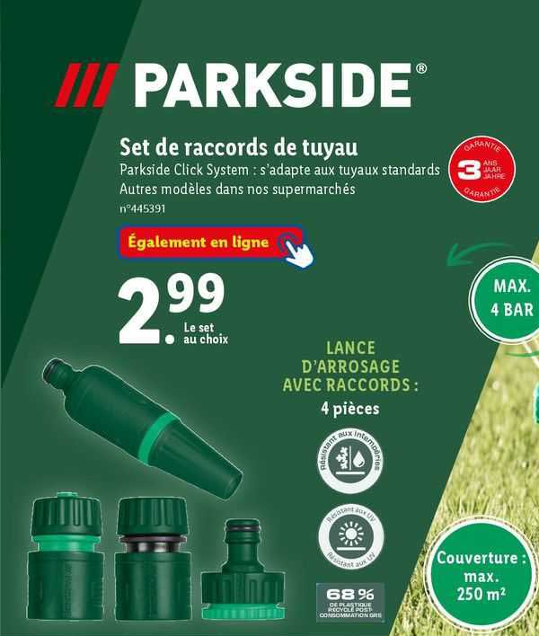 Set De Raccords De Tuyau Parkside