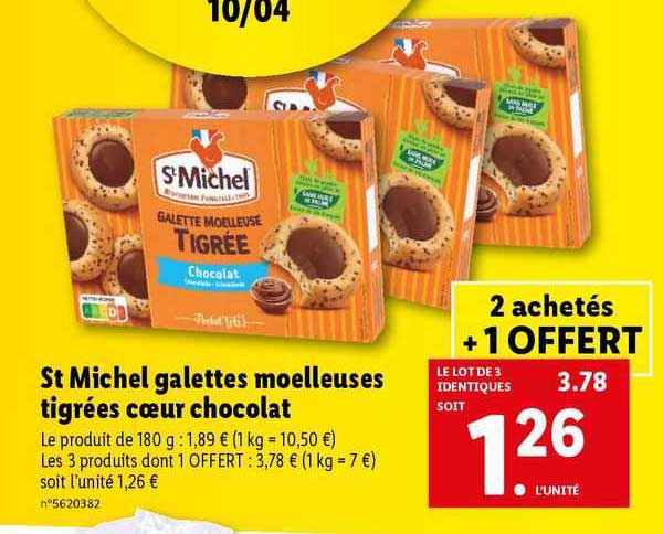 st michel galettes moelleuses tigrées cœur chocolat