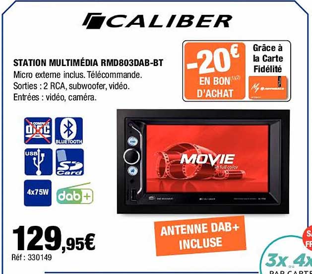 Station Multimédia Rmd803dab-bt Caliber