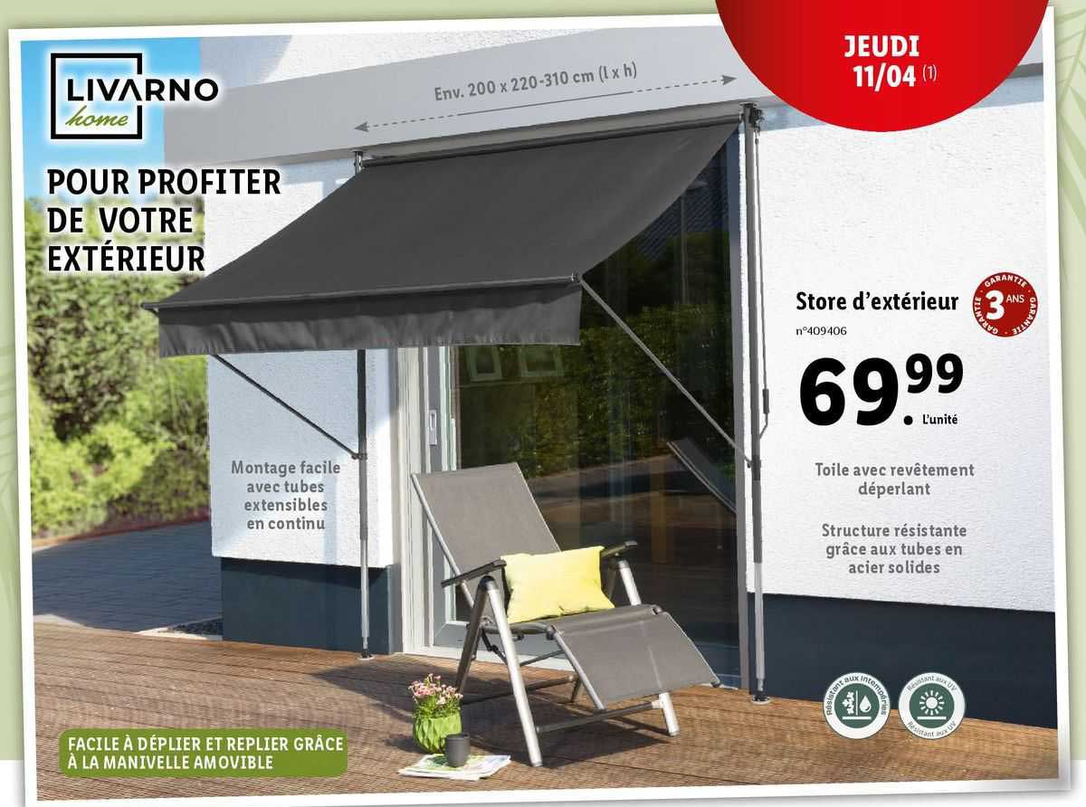 store d'extérieur livarno home