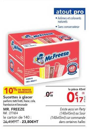 sucettes à glacer mr freeze