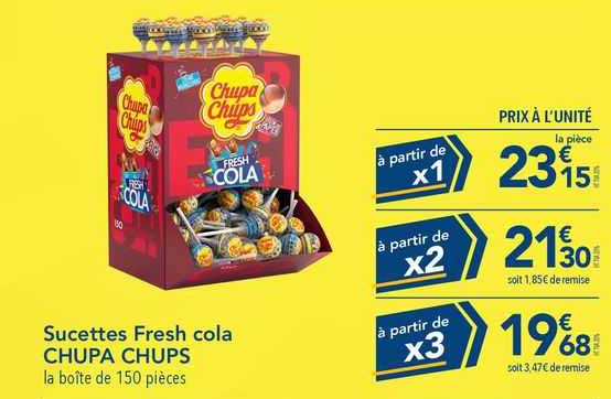 sucettes fresh cola chupa chups