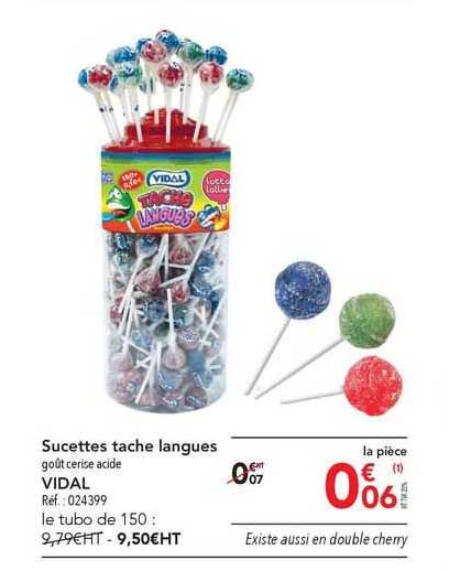 sucettes tache langues vidal