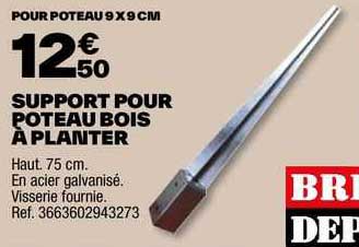 support pour poteau bois à planter