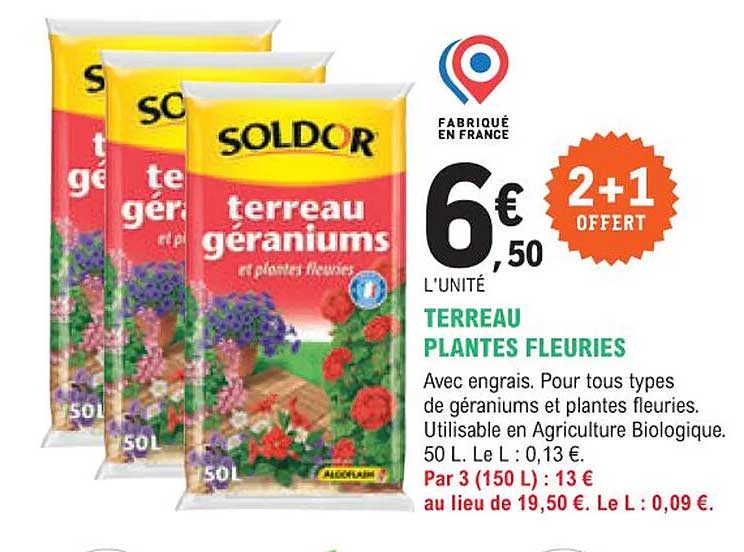 terreau plantes fleuries soldor