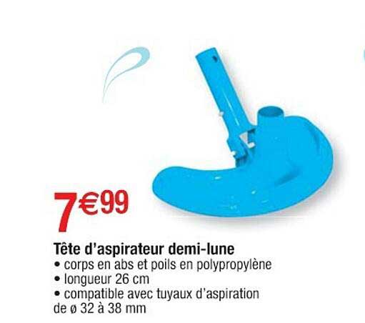 tête d'aspirateur demi-lune