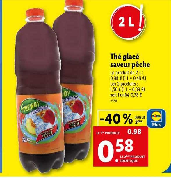 Thé Glacé Saveur Pêche