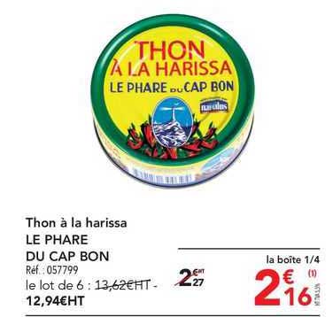 thon à la harissa le phare du cap bon