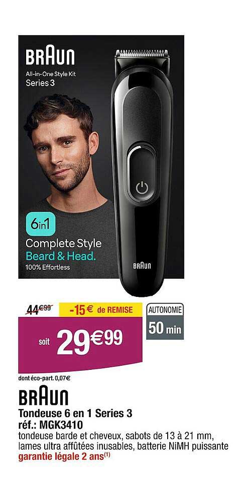 tondeuse 6 en 1 series 3 braun