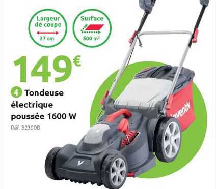 tondeuse électrique poussée 1600 w inventiv