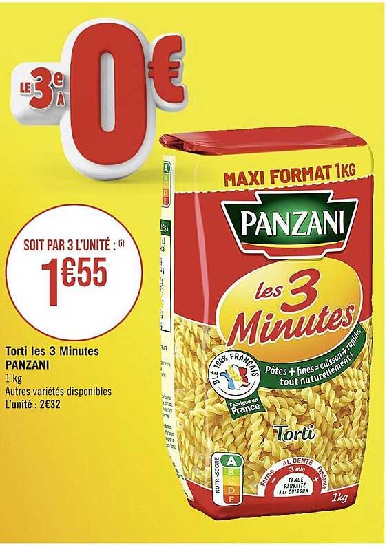 torti les 3 minutes panzani