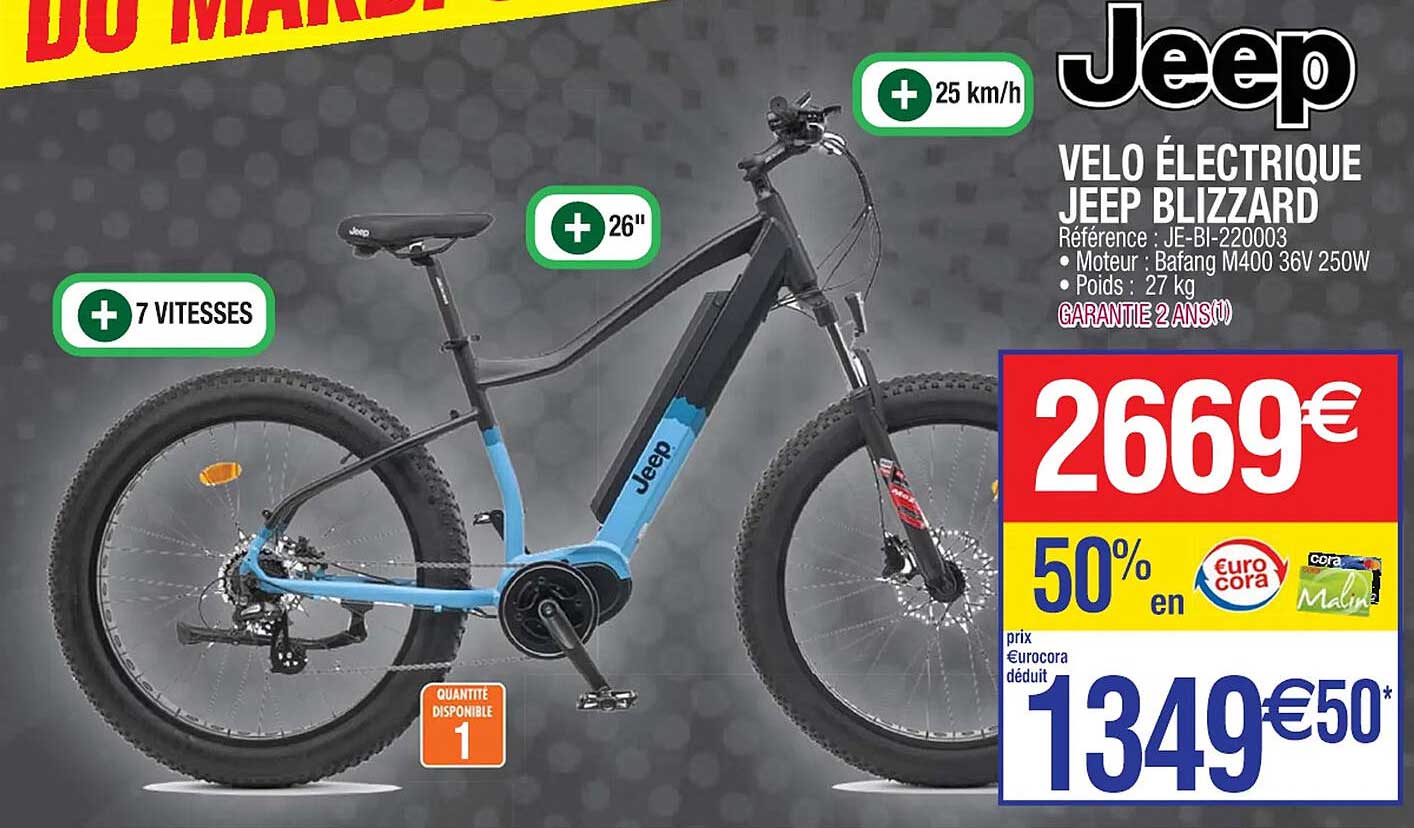 vélo électrique jeep blizzard