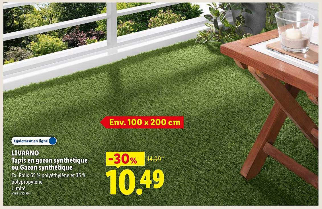 LIVARNO Tapis en gazon synthétique