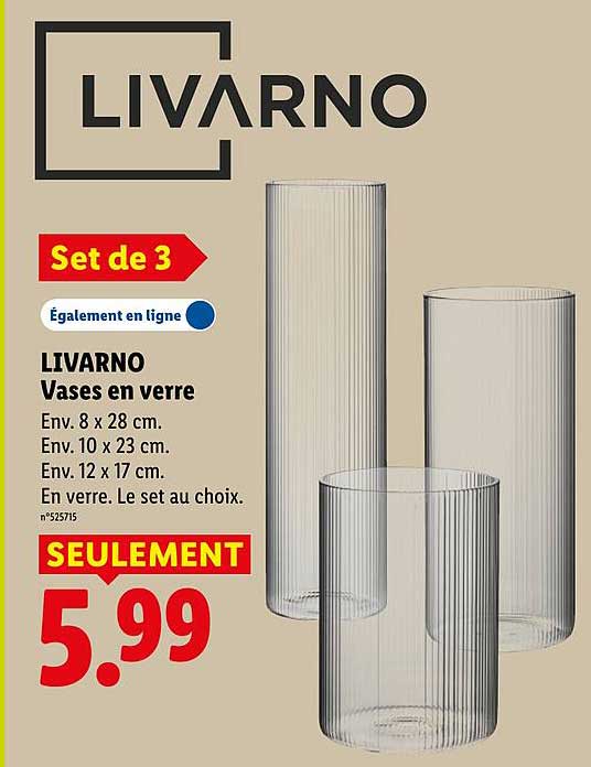LIVARNO Vases en verre