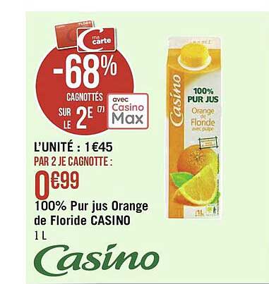 100% pur jus orange de floride casino