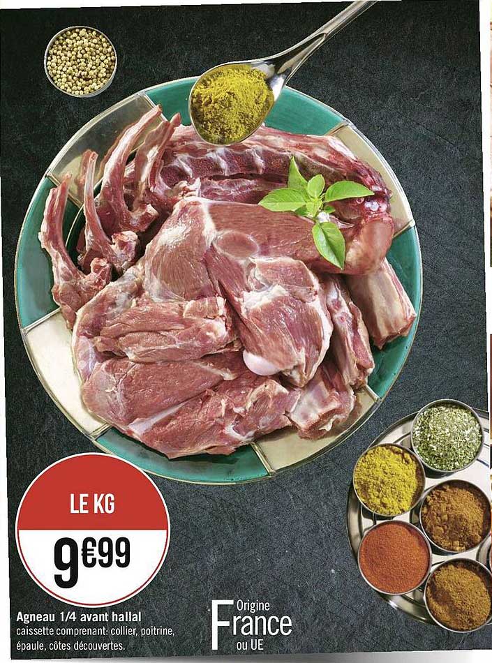 agneau 1-4 avant halal