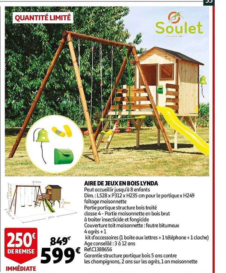 aire de jeux en bois linda