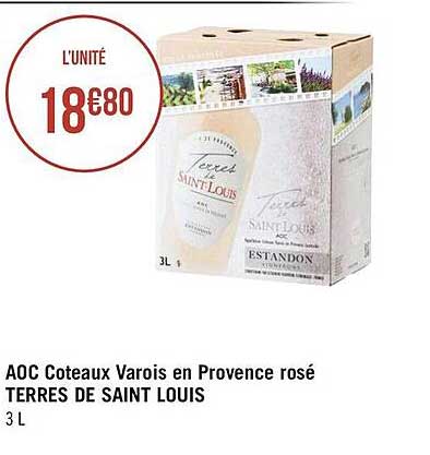 Aoc Coteaux Varois En Provence Rosé Terres De Saint Louis