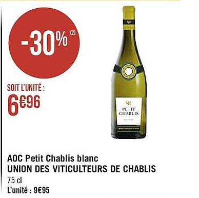 aoc petit chablis blanc union des viticulteurs de chablis