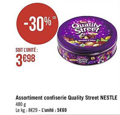 assortiment confiserie quality street nestlé